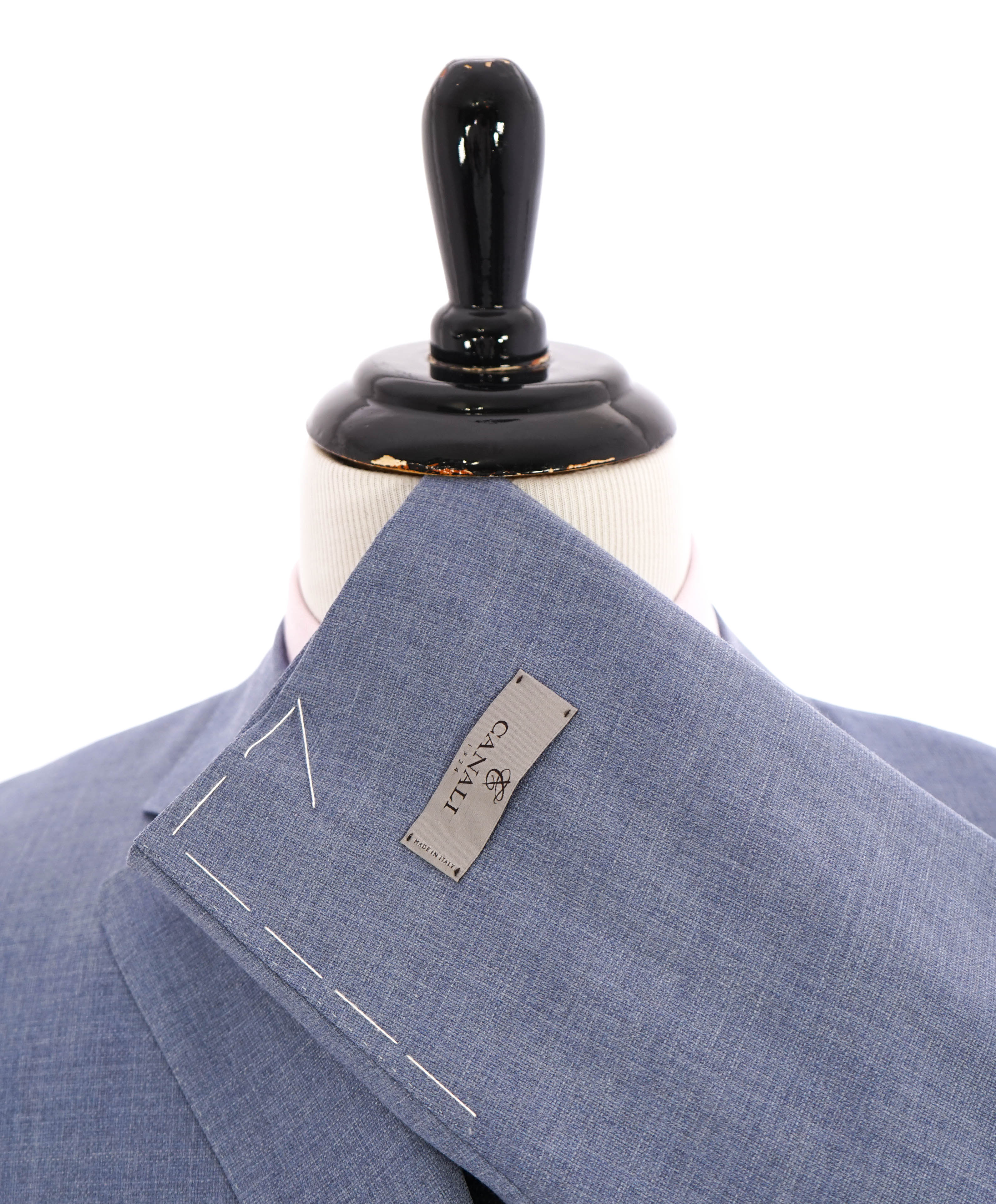 $1,895 CANALI - "TRAVEL" Baby Blue Textured Blazer - 44L