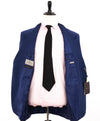 $2,495 CANALI - "EXCLUSIVE Super 160's" Blue Textured Blazer - 46L