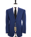 $2,495 CANALI - "EXCLUSIVE Super 160's" Blue Textured Blazer - 46L