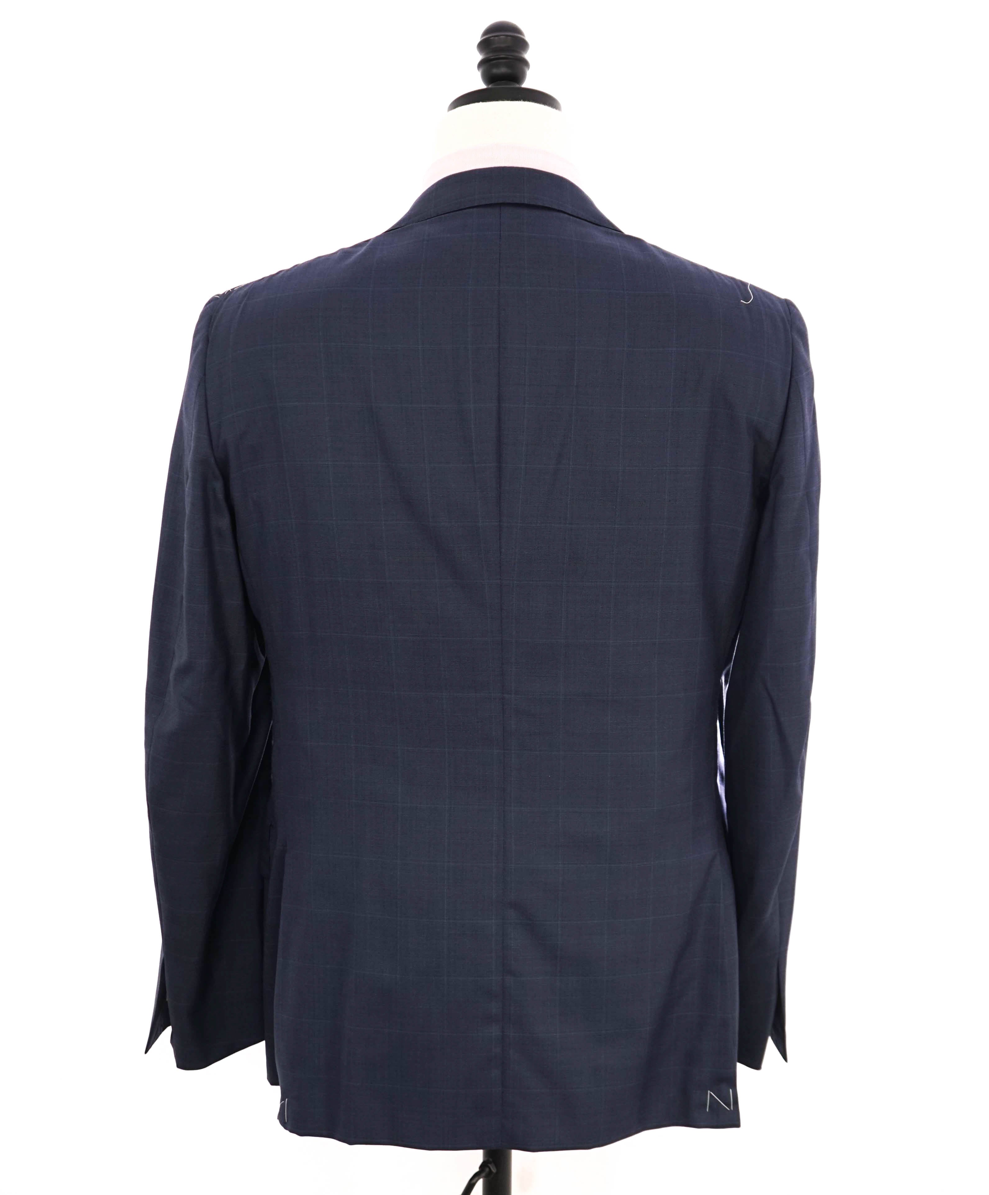 ERMENEGILDO ZEGNA -"TROFEO 600"Navy Subtle Windowpane Blue Suit - 40S