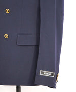 $2,825 VERSACE - (MainLine) Navy Double Breasted MEDUSA BUTTONS Blazer - 40R