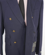 $2,825 VERSACE - (MainLine) Navy Double Breasted MEDUSA BUTTONS Blazer - 40R