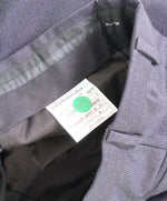 Z ZEGNA - Navy Micro Check "SILK" Flat Front Dress Pants - 35W