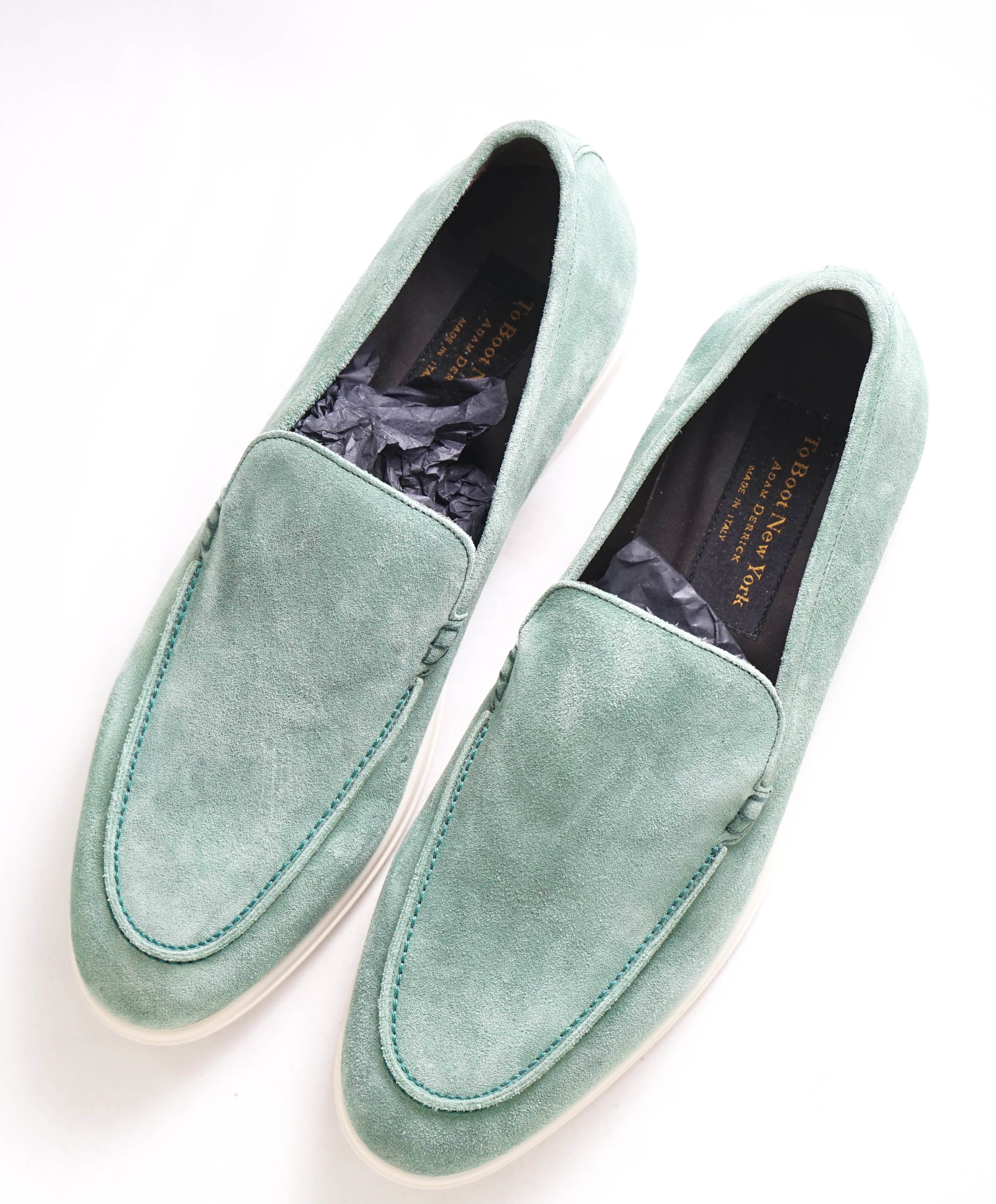 TO BOOT NEW YORK - "Summer Walk" Green Suede Loafers - 11.5