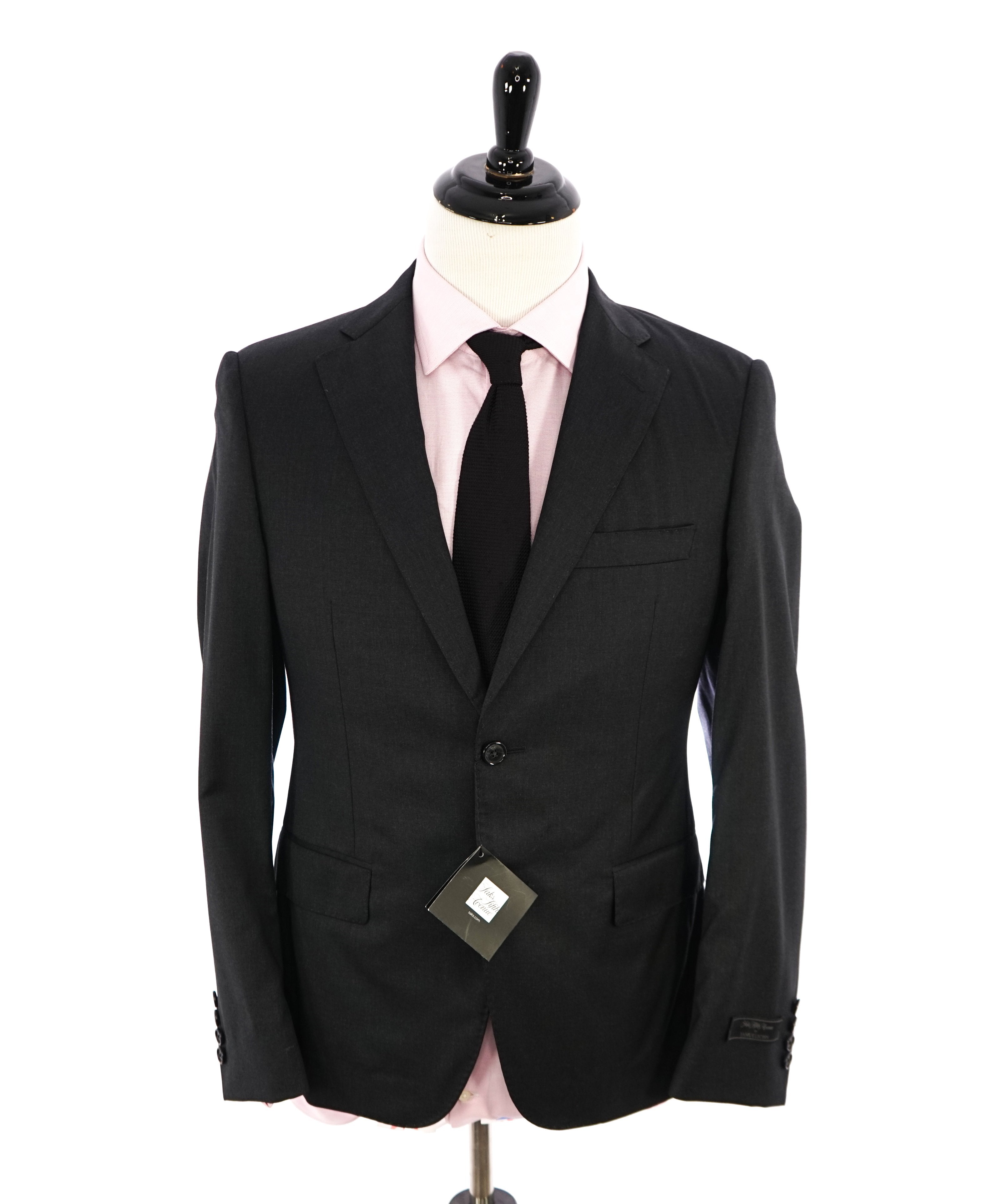 SAMUELSOHN - "REDA" Super 120's Performance Wool Charcoal Suit - 44L