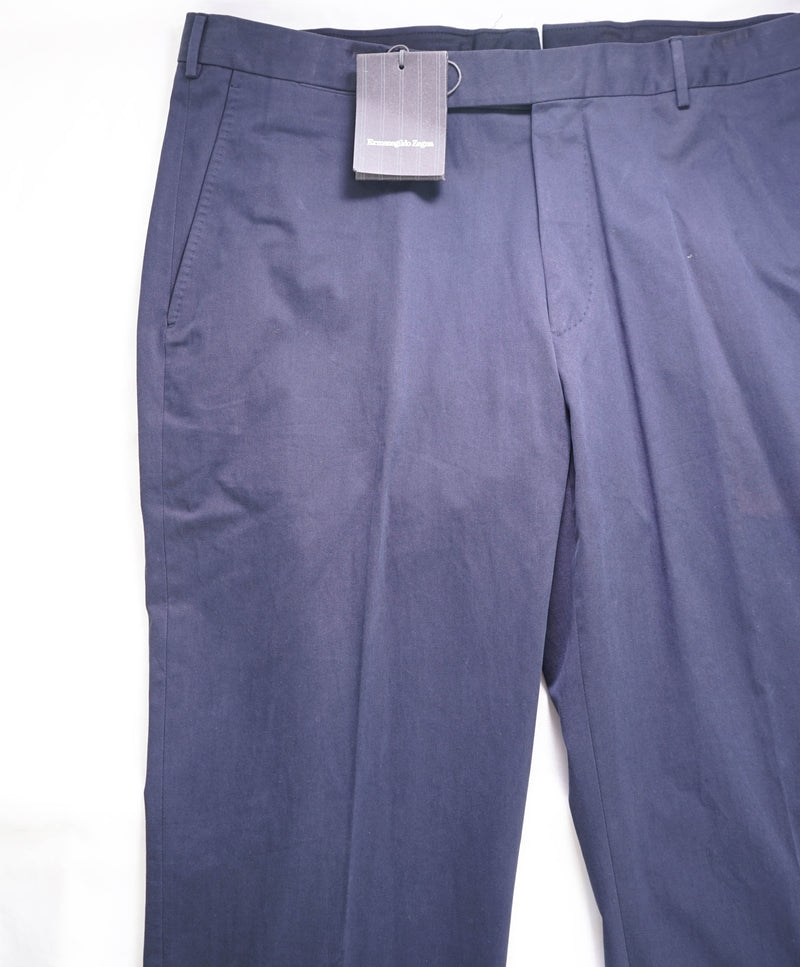 ERMENEGILDO ZEGNA - Navy "CASHCO" Cashmere Chino Pants - 38W