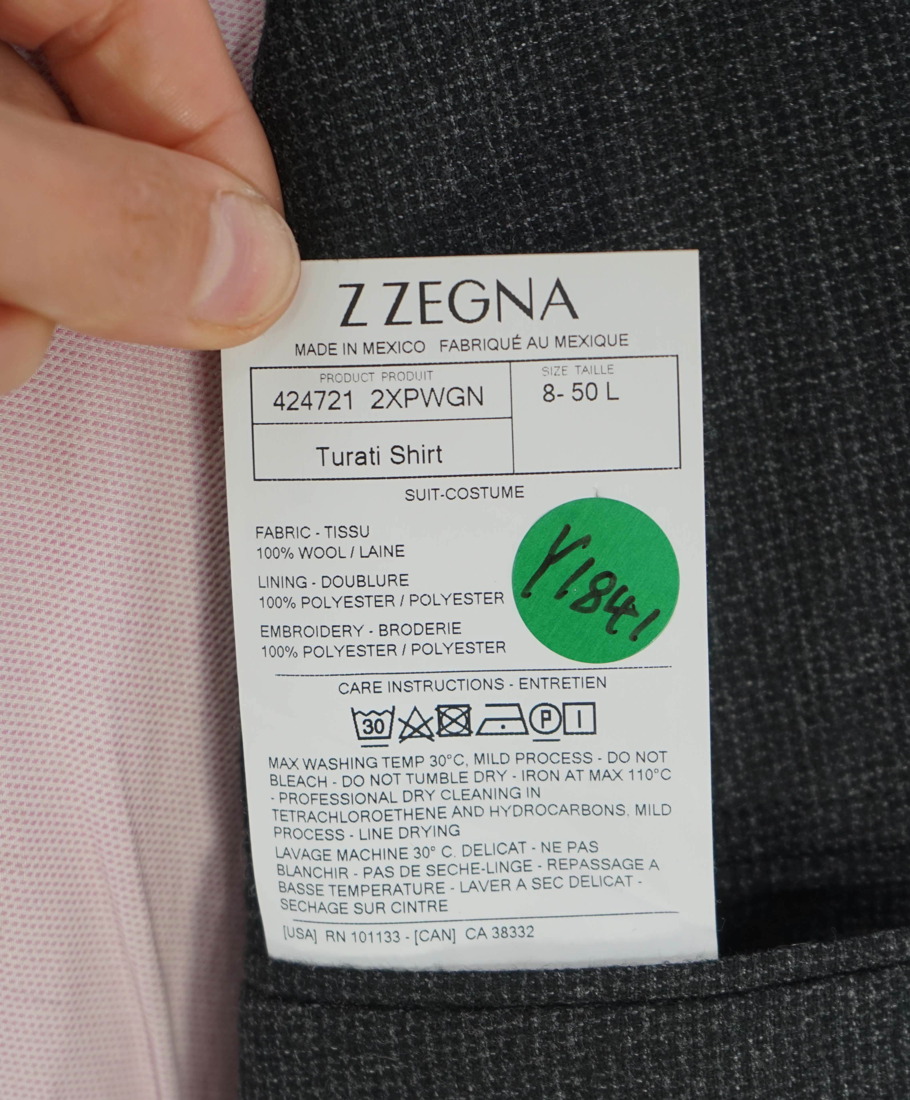 $1,095 Z ZEGNA - *TECHMERINO* Pure Wool WASH&GO Performance Blazer - 40L