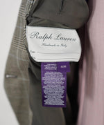 $5,995 RALPH LAUREN PURPLE LABEL - Navy Flannel Check Double Breasted Suit - 40R