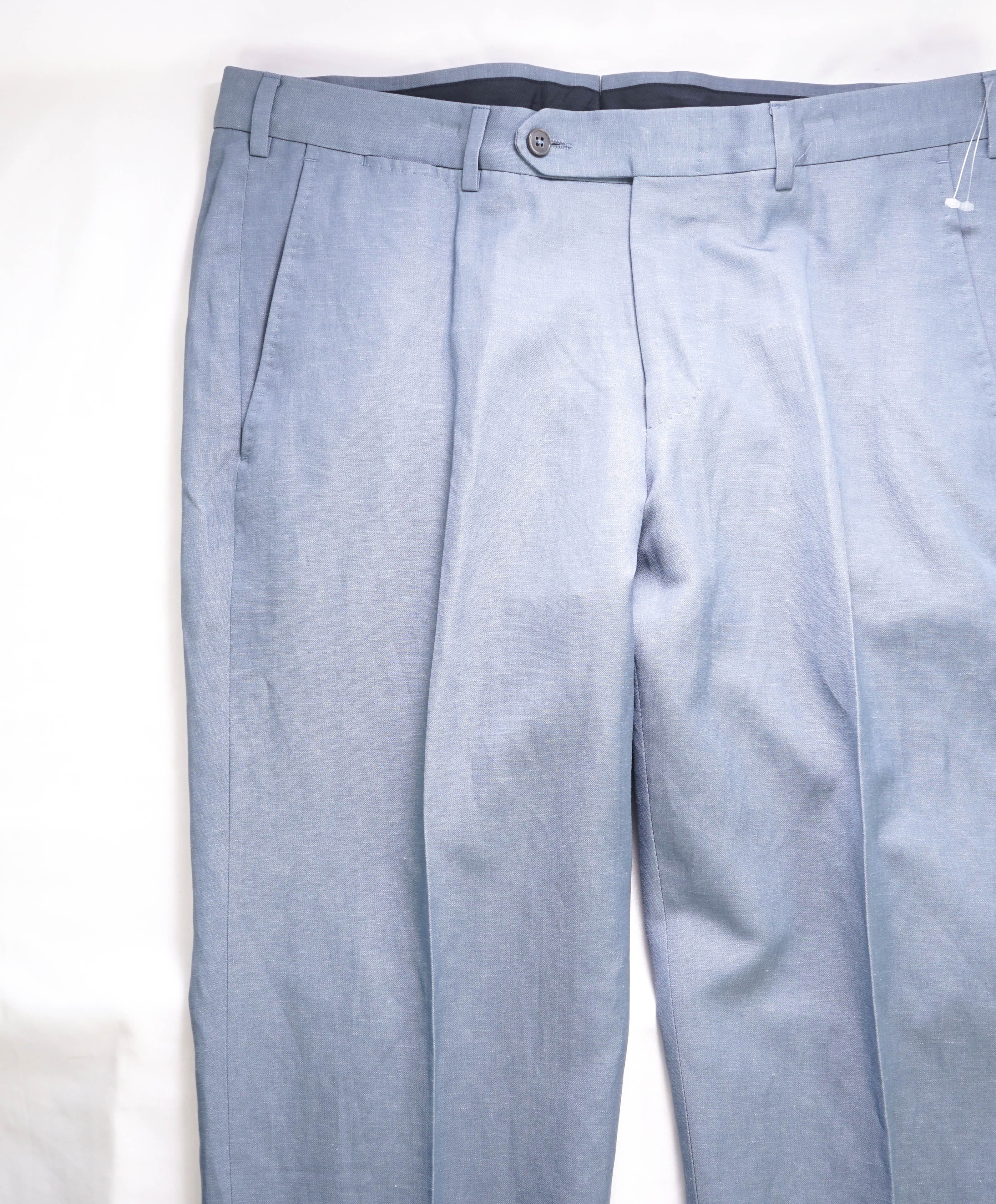 $1,095 ERMENEGILDO ZEGNA - Baby Blue "WOOL/LINEN" Pants - 34W