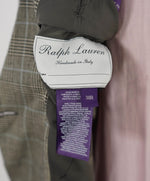 $5,995 RALPH LAUREN PURPLE LABEL - Navy Flannel Check Double Breasted Suit - 38R