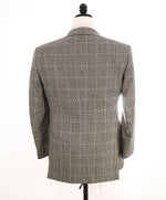 $5,995 RALPH LAUREN PURPLE LABEL - Navy Flannel Check Double Breasted Suit - 38R