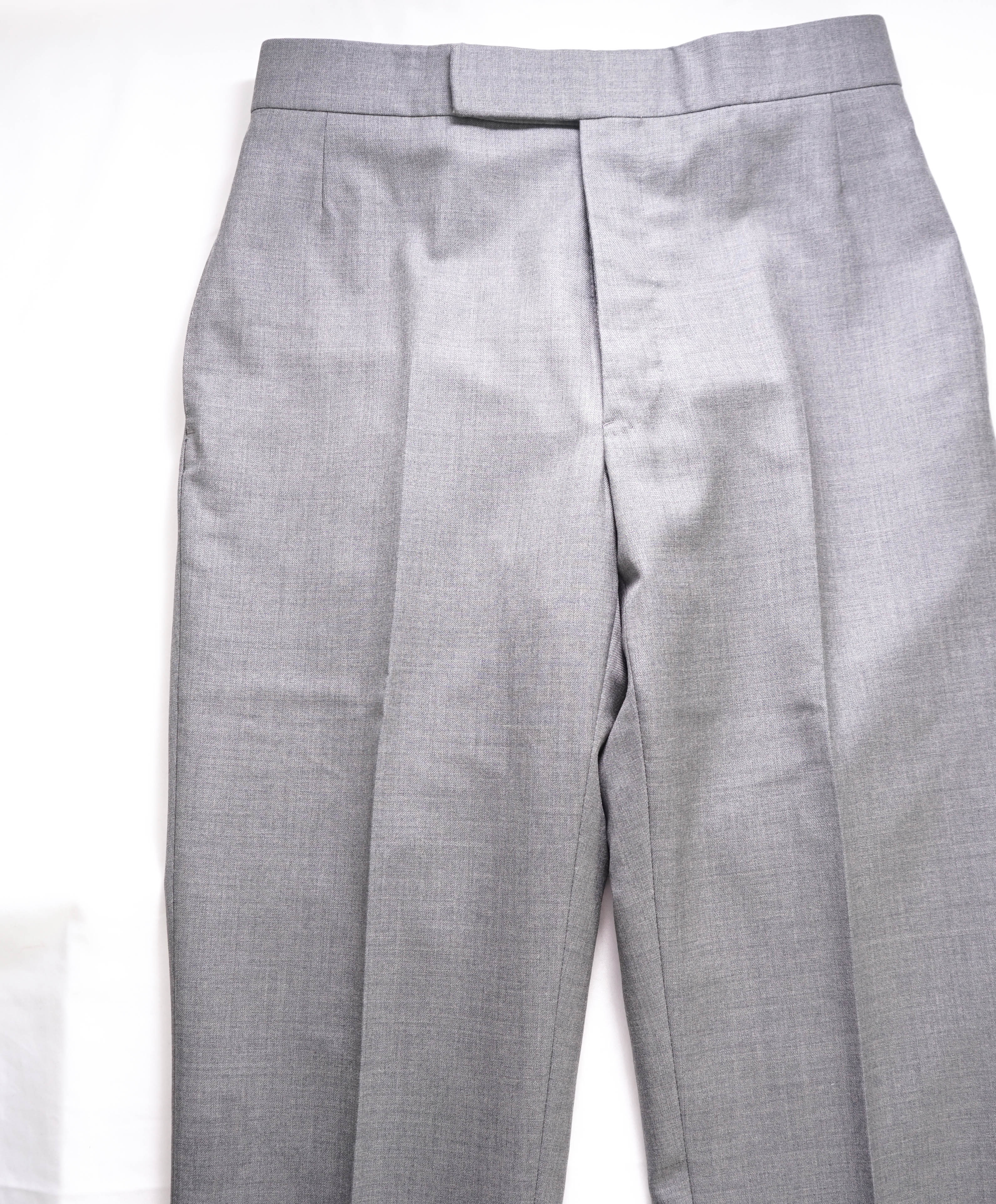 $1,003 THOM BROWNE - Medium Gray 120's Twill BACKSTRAP TROUSER-(SZ 1) 30W