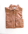 $495 ELEVENTY - Camel *Wide Spread Collar* Snap Texas Style Western Shirt - M