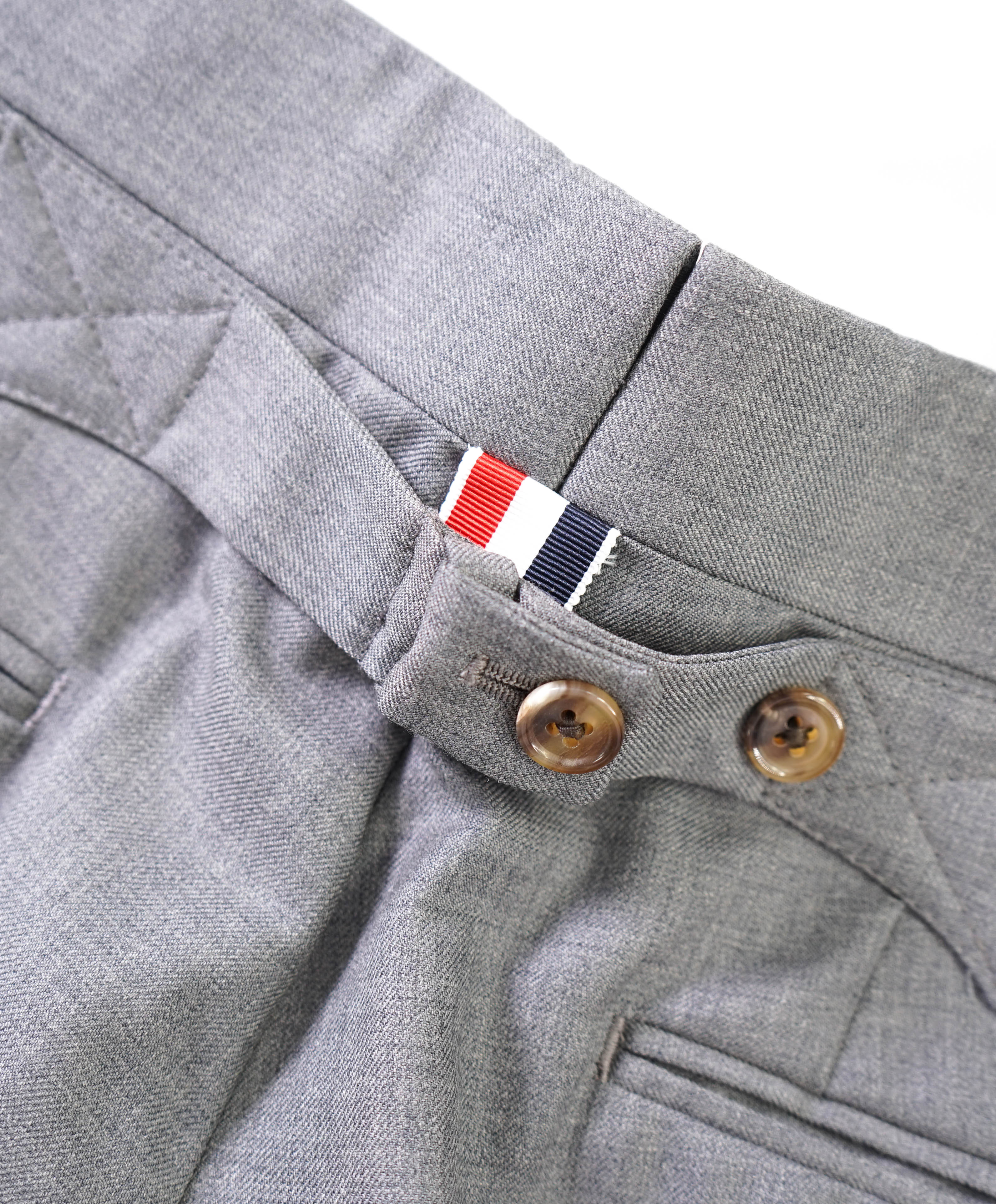 $1,003 THOM BROWNE - Medium Gray 120's Twill BACKSTRAP TROUSER-(SZ 1) 30W