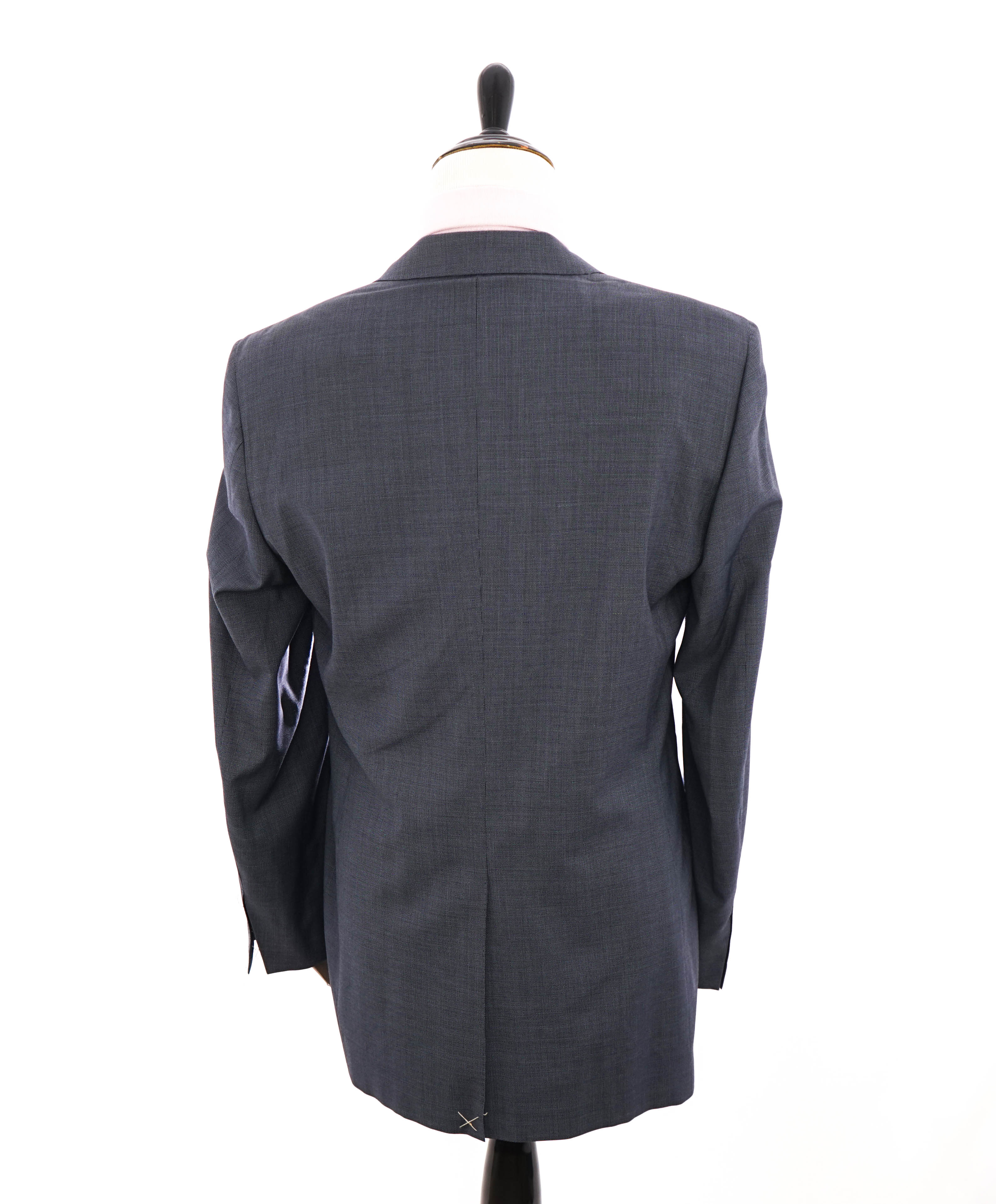 $1,895 CANALI - Pastel Blue PEKA LAPEL Basket Check Blazer - 46L