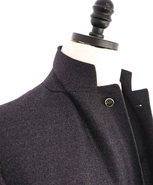 $2,095 CANALI - "KEI" Eggplant/Gray Flannel Wool Jacket / Blazer - 40R