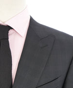 $1,895 CANALI - Gray/Black Check Peak Lapel Blazer - 46R