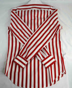 $395 ELEVENTY - Red/White *Wide Spread Contrast Collar* Button Dress Shirt - M