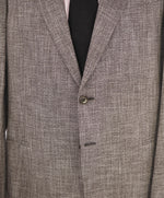 $1,995 ARMANI COLLEZIONI - Brown/Neutral Fleck Mixed Media Blazer - 44R