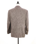 $1,995 ARMANI COLLEZIONI - Brown/Neutral Fleck Mixed Media Blazer - 44R