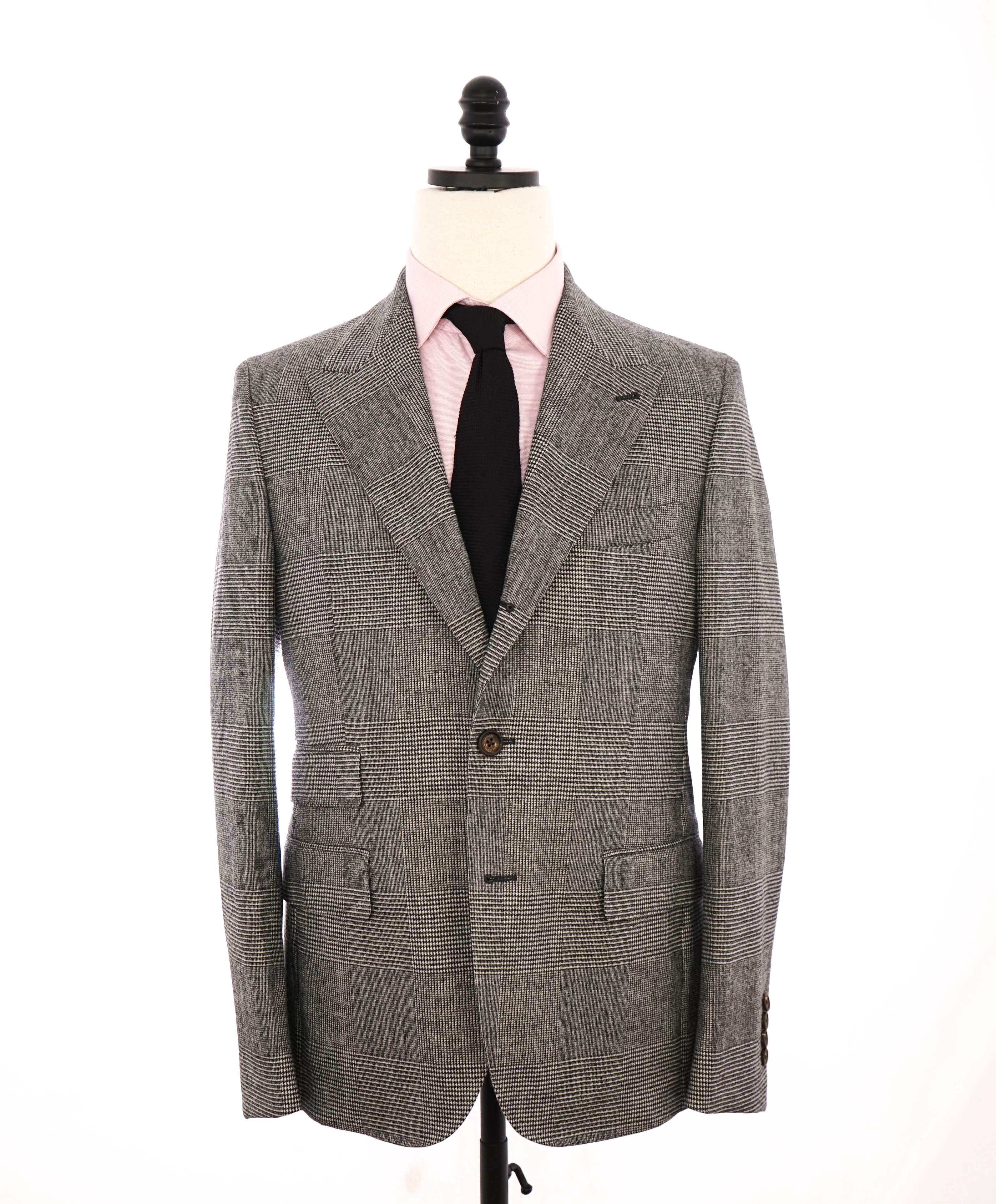 ELEVENTY - 2/3 Button Roll Peak Lapel PRINCE OF WALES CHECK Suit - 40R