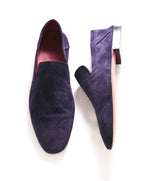 $1,650 BERLUTI PARIS- Blue Suede Unlined Venetian Loafer - 11.5 US (10.5 Stamped)