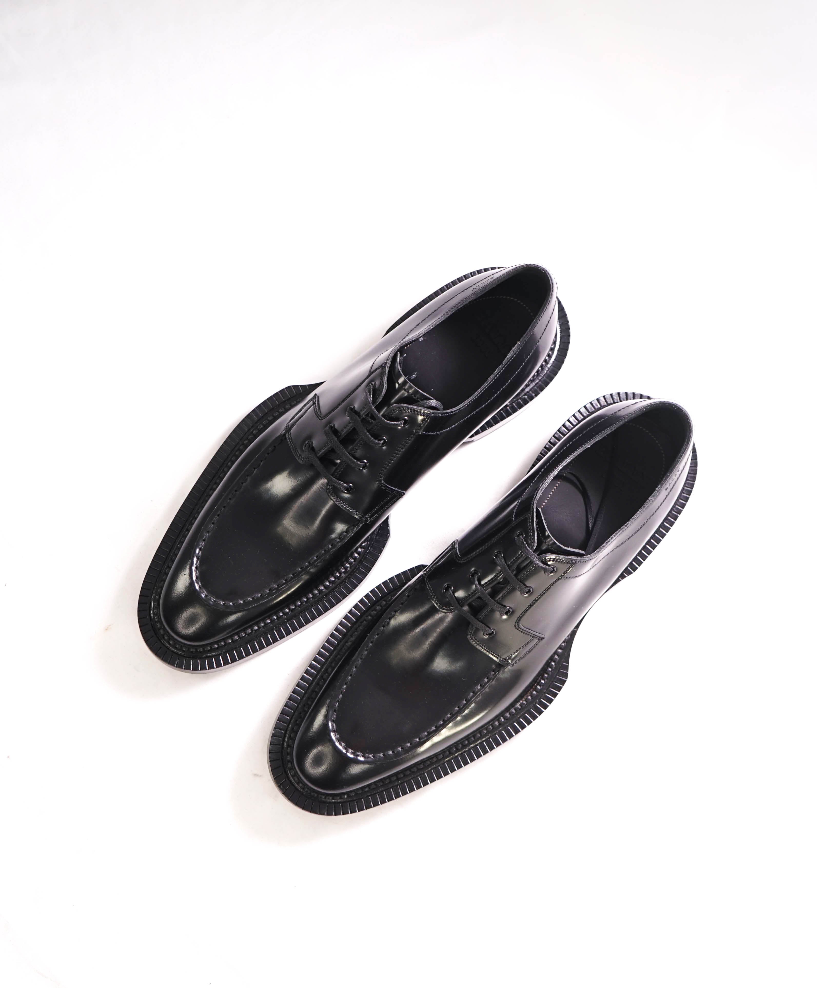 $1,200 BALLY - "RUBEN" Goodyear Welt Black Hand Made Oxfords  - 9.5 US (8.5 UK)