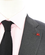 $3,750 ISAIA - Gray "AQUASPIDER" *CLOSET STAPLE* Coral Pin Suit - 42R