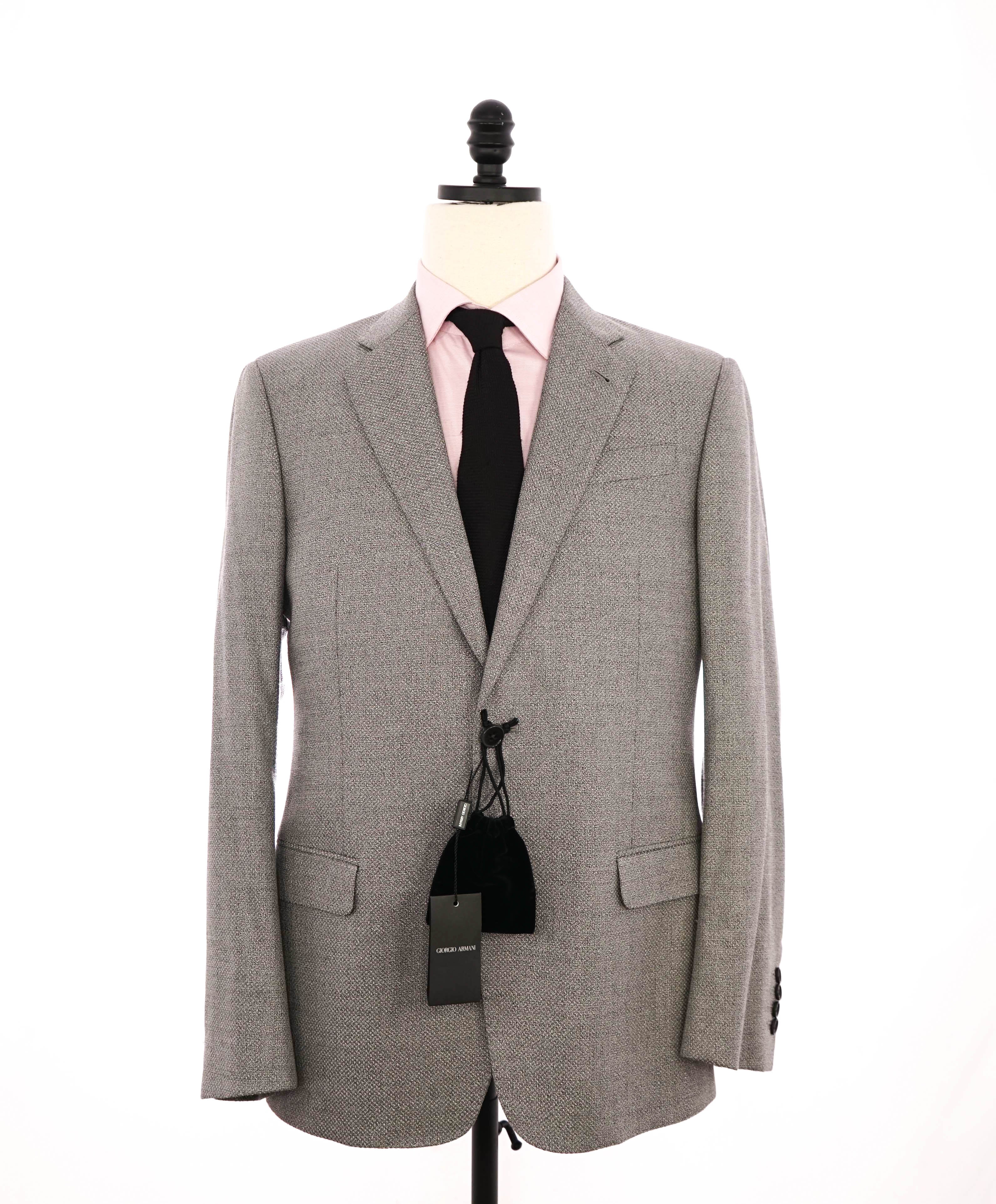 GIORGIO ARMANI - “SOFT” Textured SILK Oxford Weave Gray Blazer - 40R