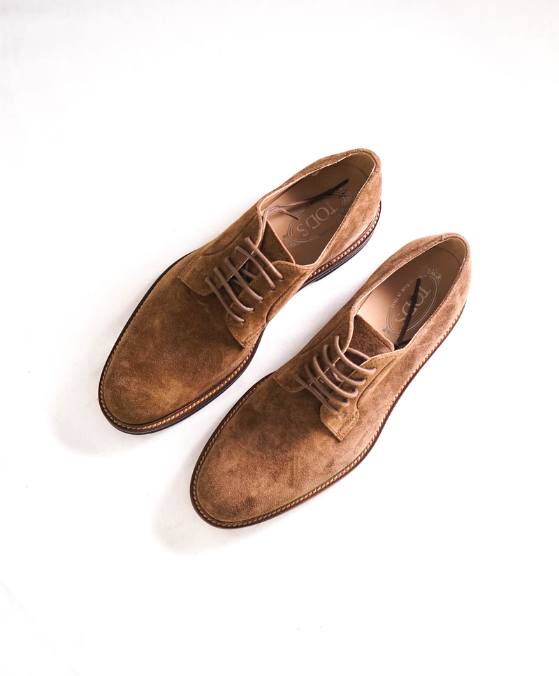 TOD’S - Brown Snuff Tobacco Suede Derby Shoes - 9 US (8T)