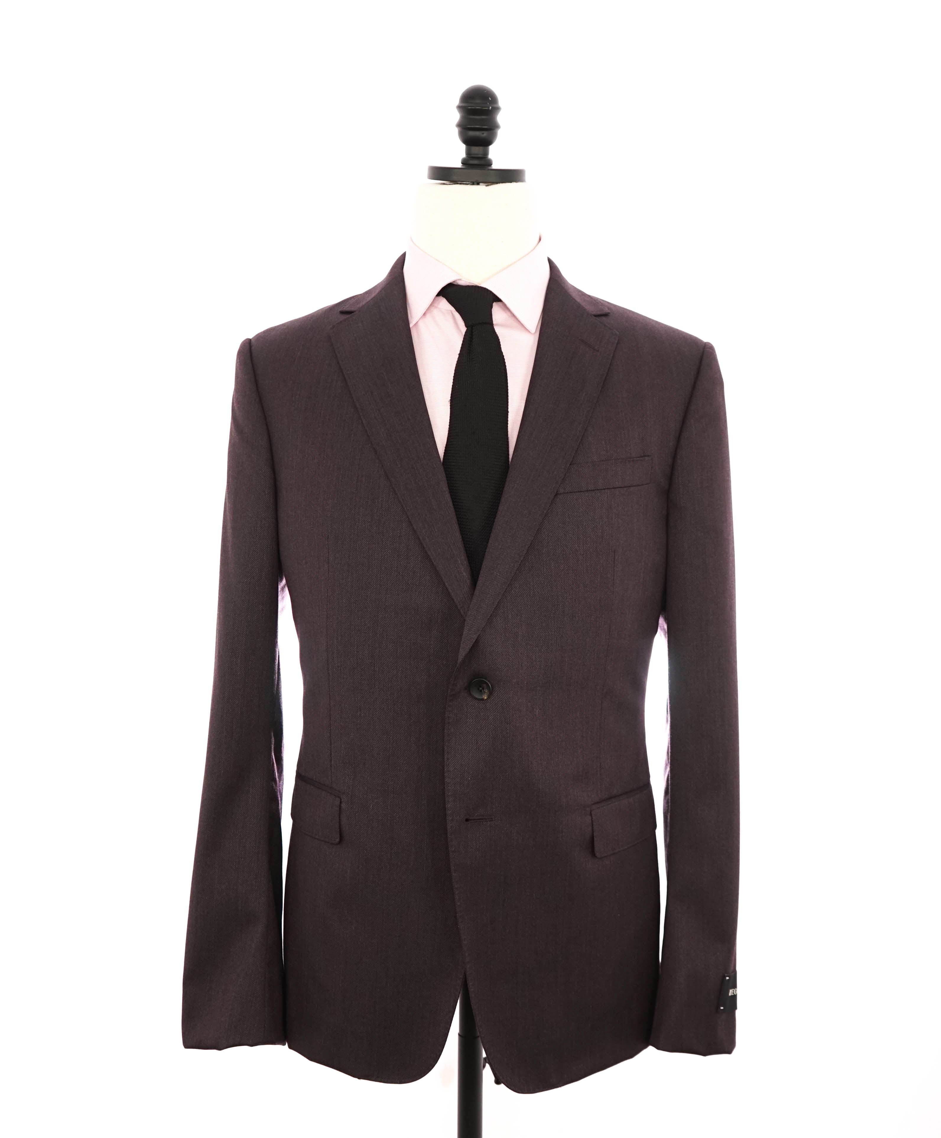 Z ZEGNA - WOOL Burgundy Heather Slim Wool Suit - 44R US (54EU)