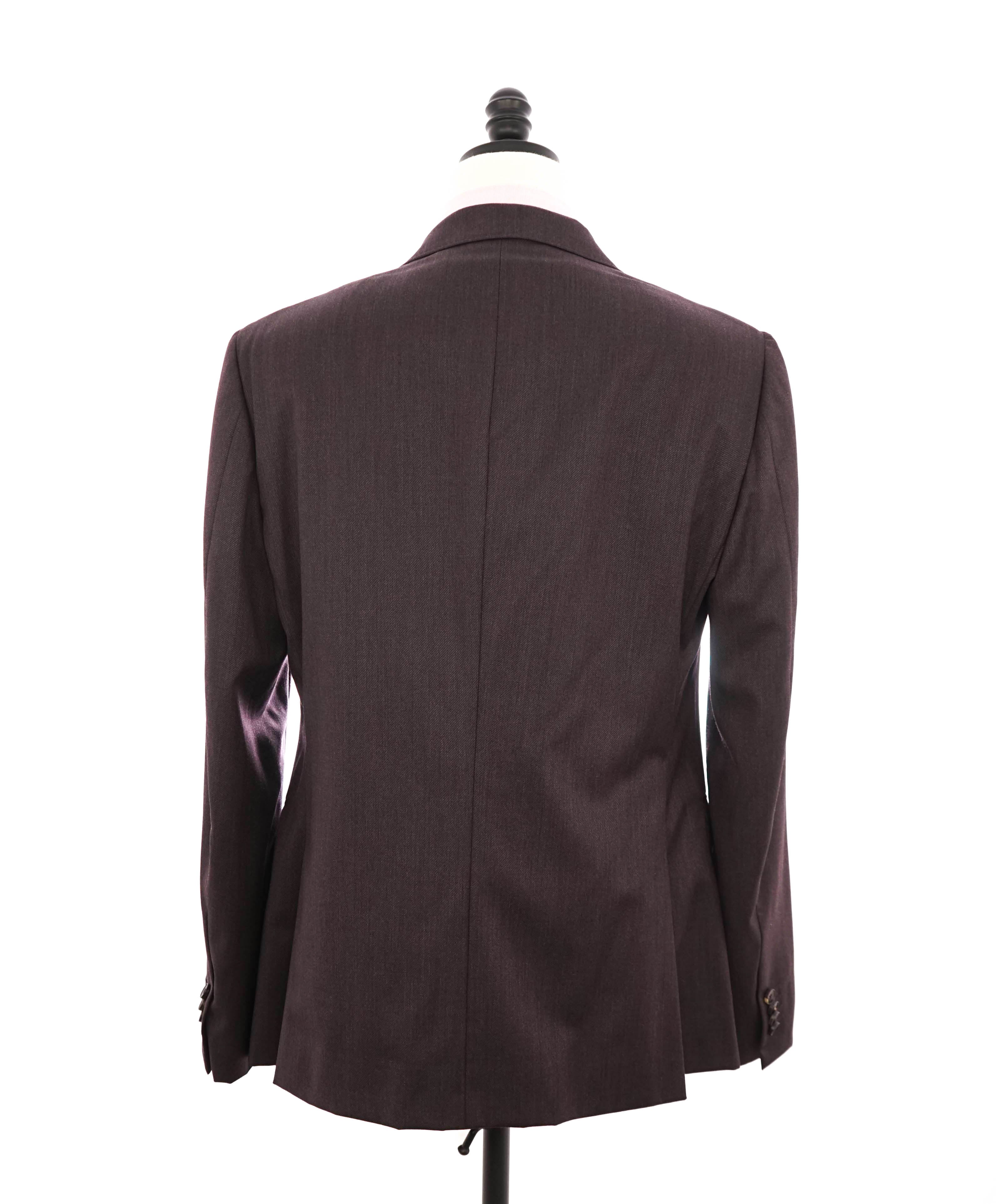 Z ZEGNA - WOOL Burgundy Heather Slim Wool Suit - 44R US (54EU)