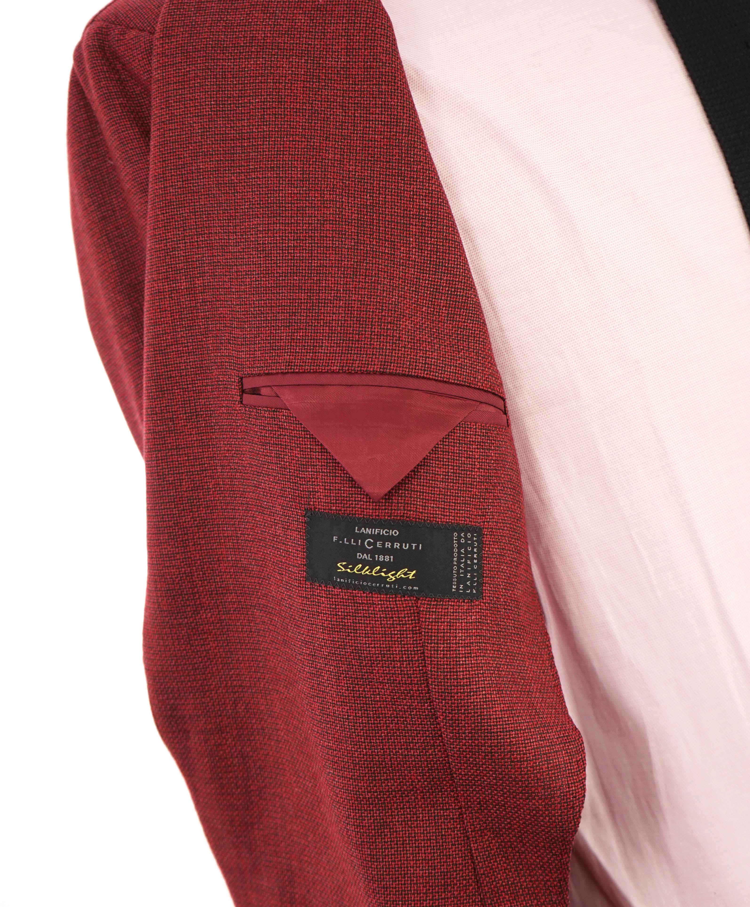 SAKS FIFTH AVENUE - Red **SUEDE Elbow Patches** Blazer - 42R