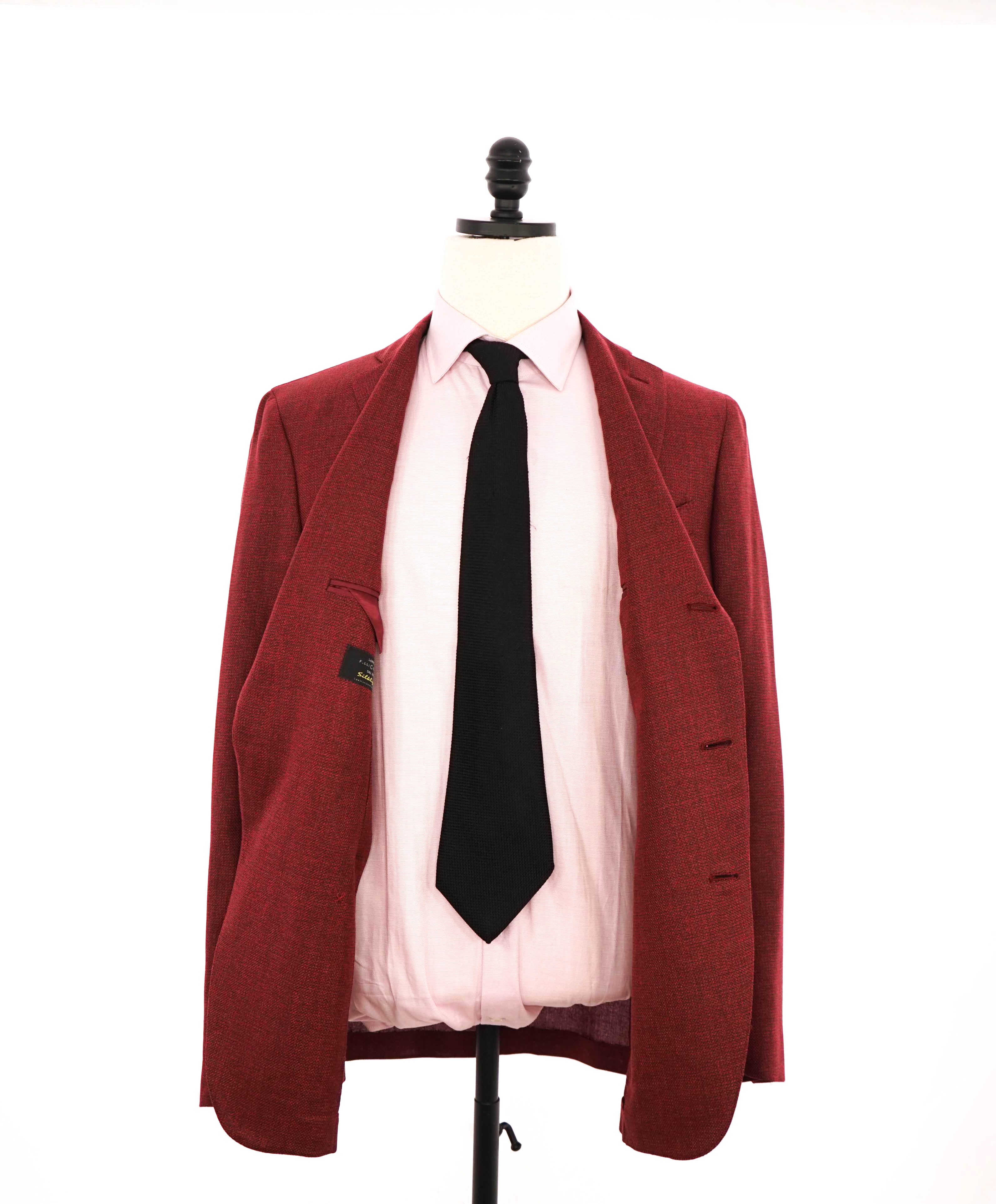 SAKS FIFTH AVENUE - Red **SUEDE Elbow Patches** Blazer - 42R