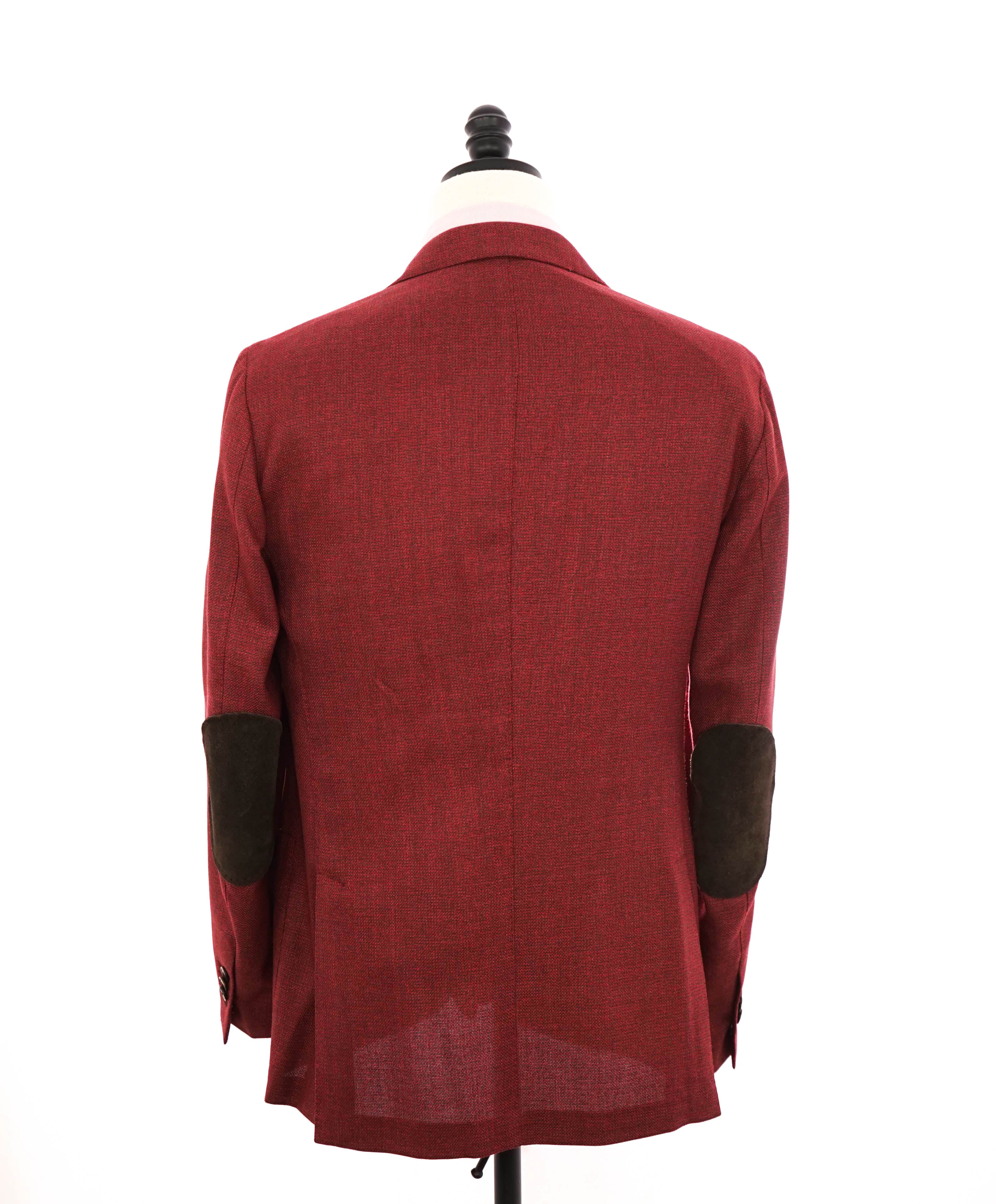 SAKS FIFTH AVENUE - Red **SUEDE Elbow Patches** Blazer - 42R