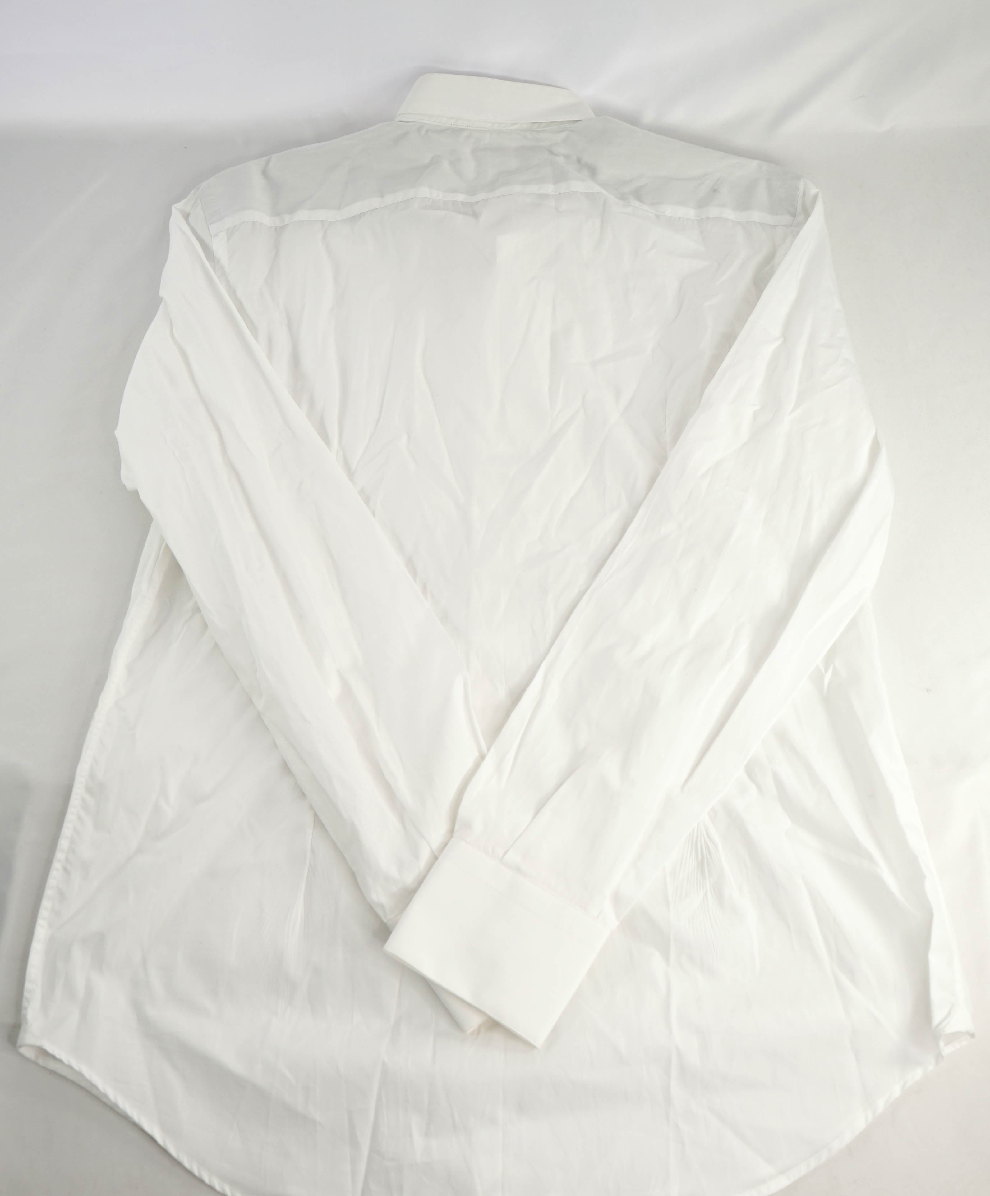 $395 ELEVENTY - White Wing Collar Button Down Shirt - M