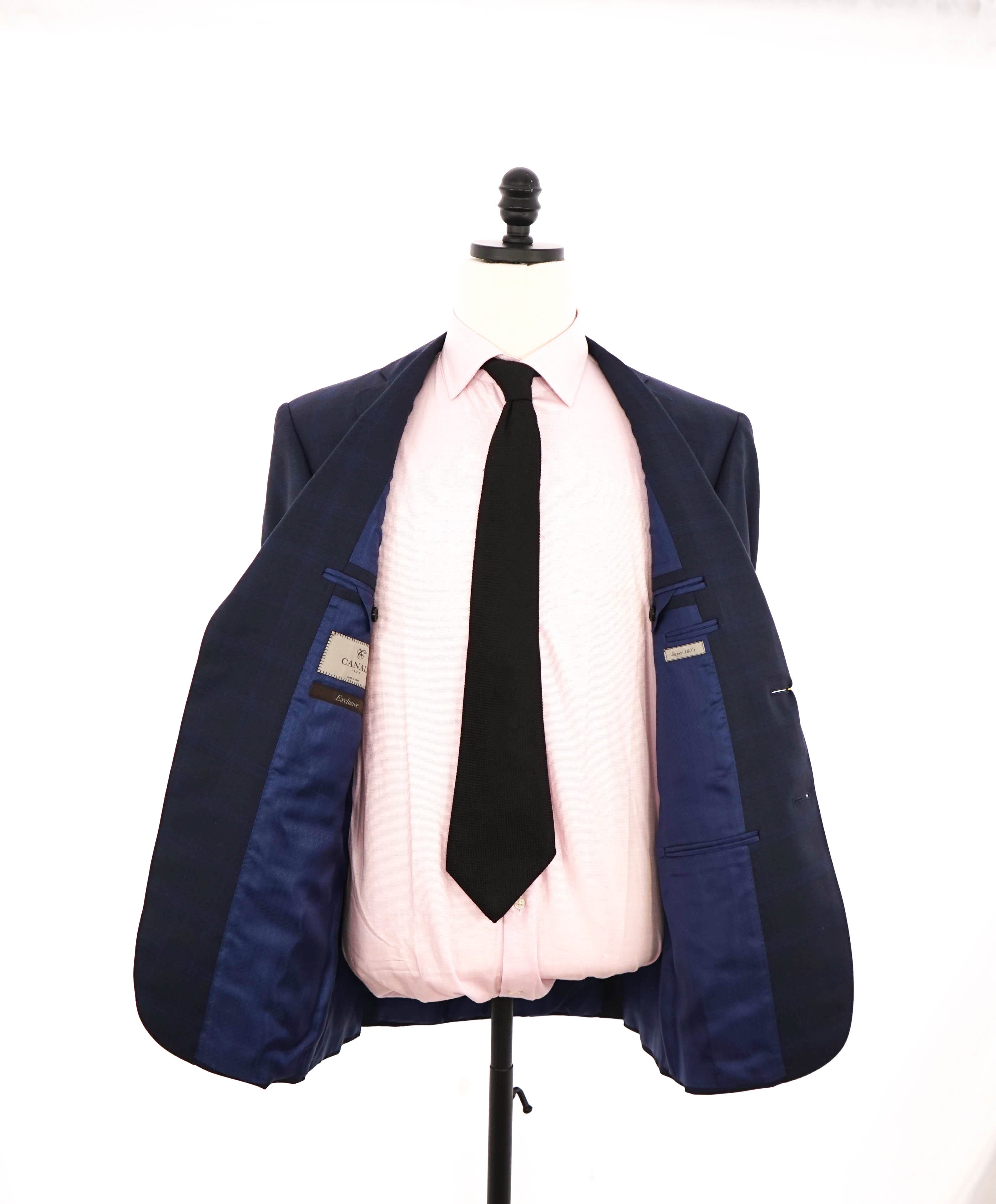 $2,495 CANALI - "EXCLUSIVE Super 160's" Blue Check Blazer - 38R