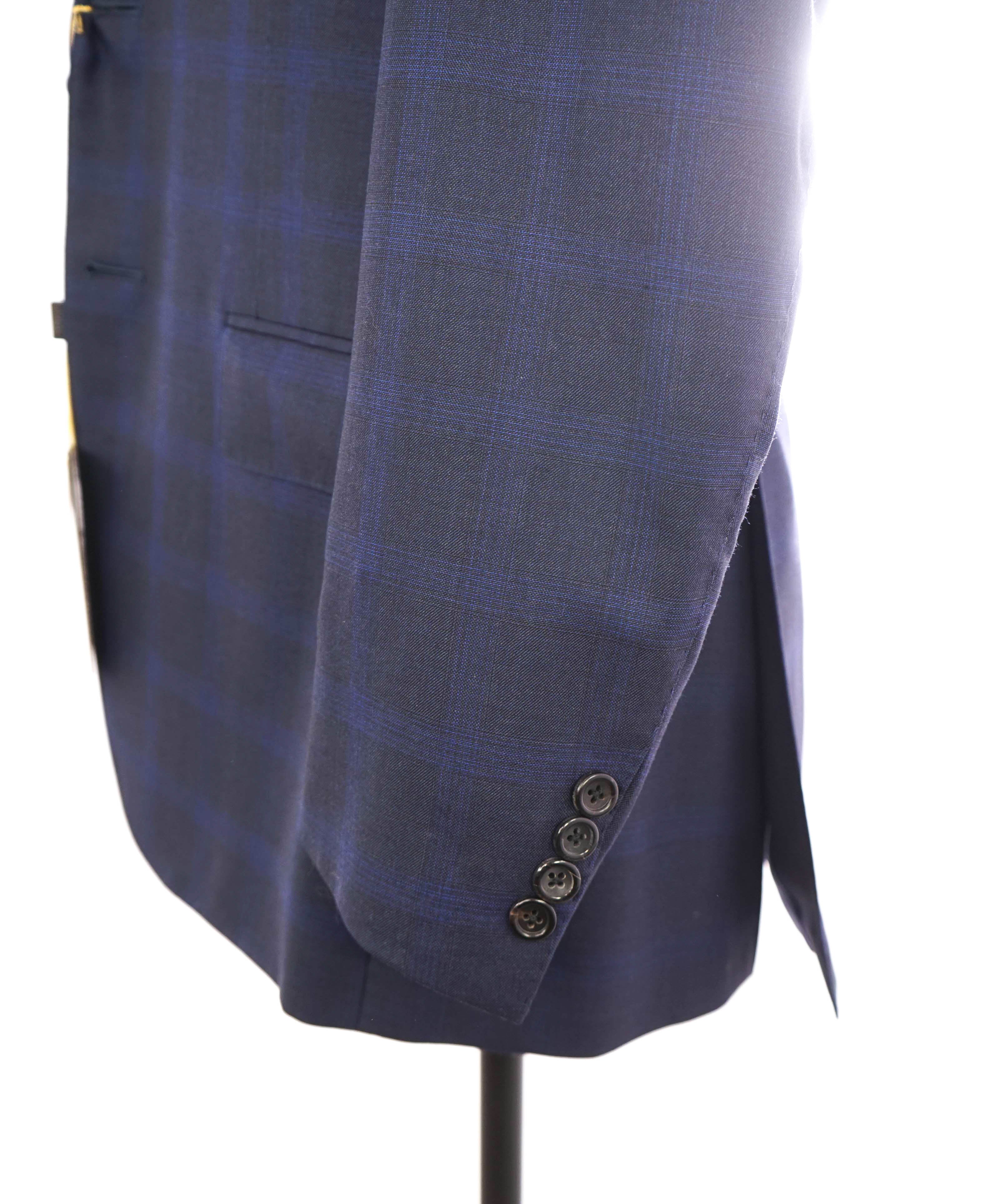 $2,495 CANALI - "EXCLUSIVE Super 160's" Blue Check Blazer - 38R