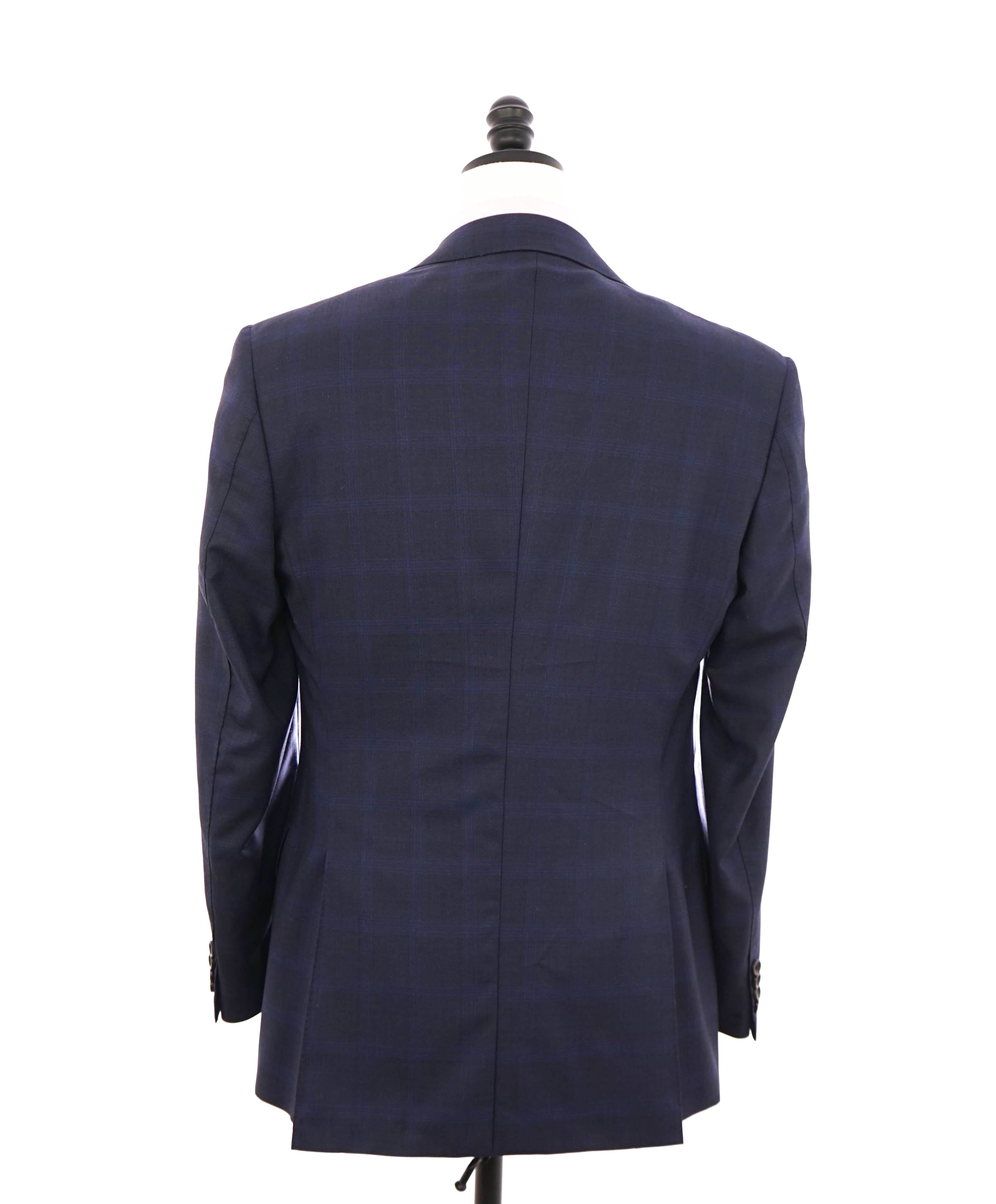 $2,495 CANALI - "EXCLUSIVE Super 160's" Blue Check Blazer - 38R