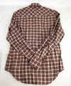 $395 ELEVENTY - Red *Snap Front* LINEN Texas Style Western Shirt - M