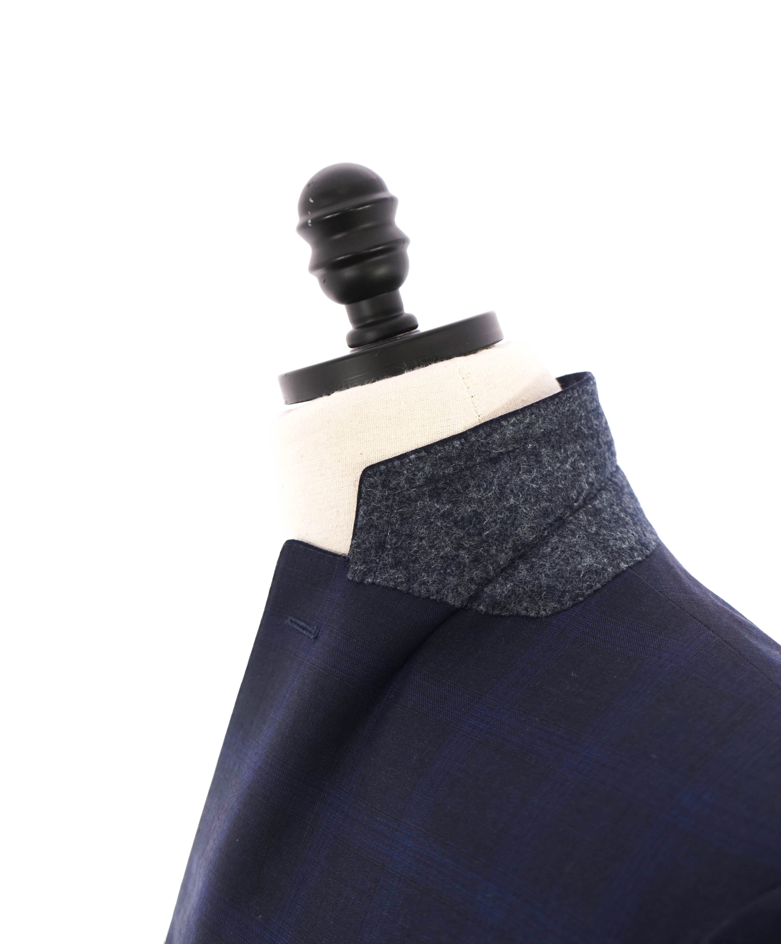 $2,495 CANALI - "EXCLUSIVE Super 160's" Blue Check Blazer - 38R