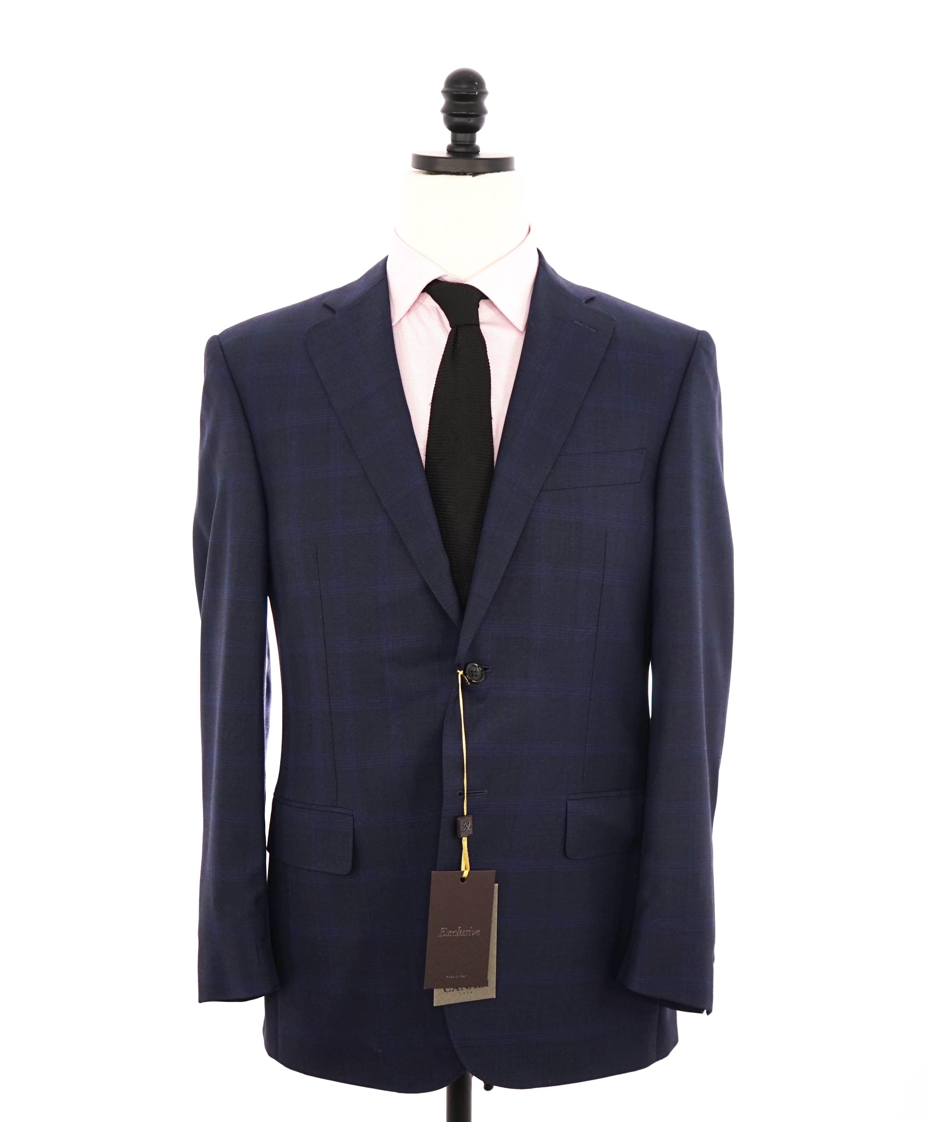 $2,495 CANALI - "EXCLUSIVE Super 160's" Blue Check Blazer - 38R