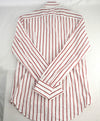 $395 ELEVENTY - *Spread Collar* Red/White Stripe Dress Shirt - M