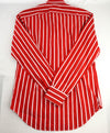 $395 ELEVENTY - Red/White *Button Collar* Stripe Dress Shirt - M