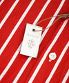 $395 ELEVENTY - Red/White *Button Collar* Stripe Dress Shirt - M