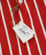 $395 ELEVENTY - Red/White *Button Collar* Stripe Dress Shirt - M