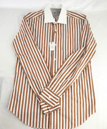 $395 ELEVENTY -*Wide Spread Contrast Collar* Button Dress Shirt - M