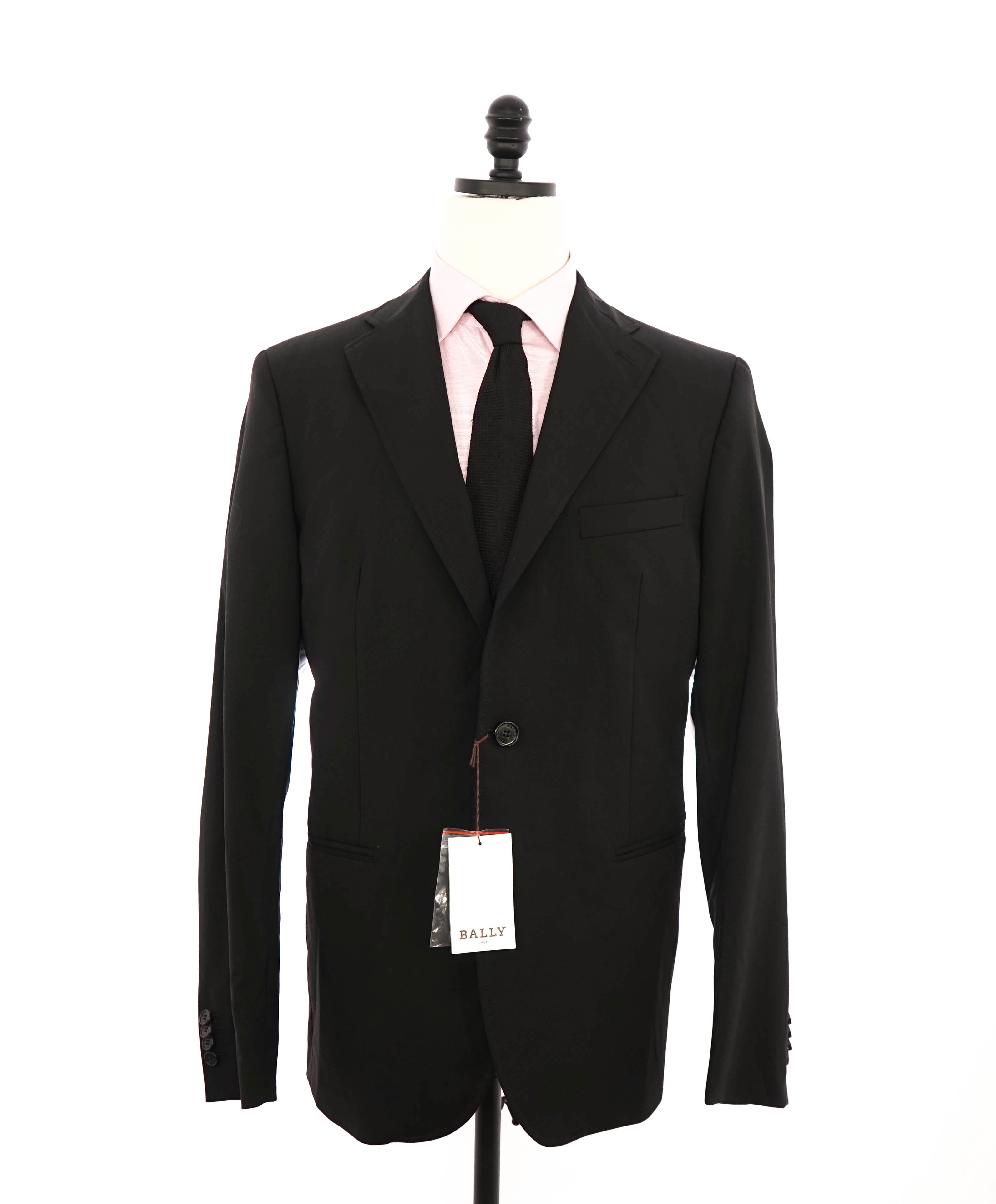 $1,675 BALLY - Black Classic Pick Stitch Wool Blazer Blazer - 42R