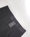 GIORGIO ARMANI - Black Wide Satin Stripe Flat Front Dress Dinner Pants - 36W