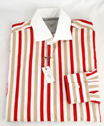 $395 ELEVENTY -*Wide Spread Contrast Collar* Button Dress Shirt - M